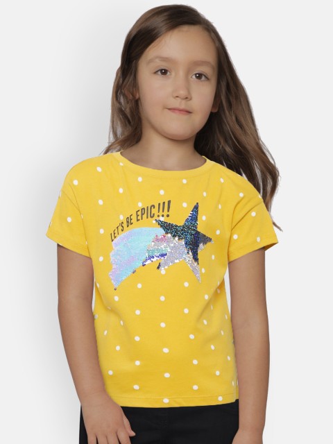 

GAP Girls Flippy Sequin Graphic T-Shirt, Yellow