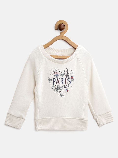 

GAP Girls Graphic Sweatshirt, Off white