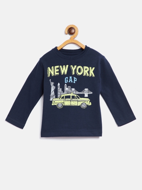 

GAP Boys Graphic Long Sleeve T-Shirt, Navy blue