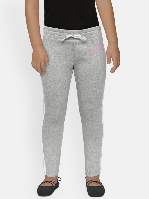 

GAP Girl's Logo Joggers, Grey melange
