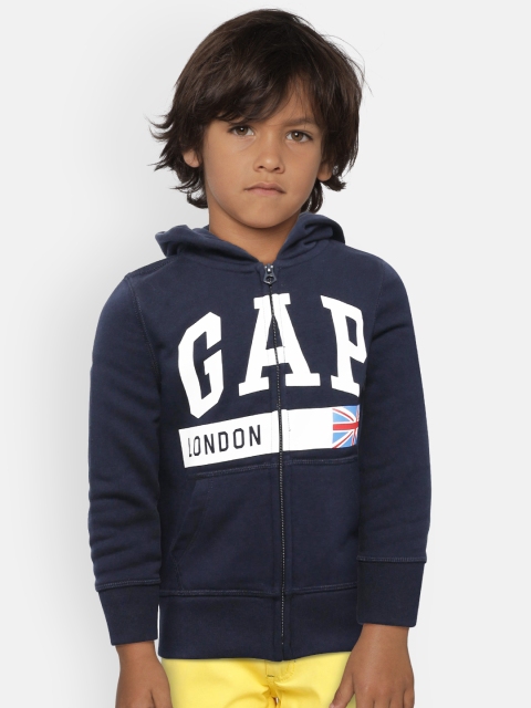 

GAP Boys Logo Zip Hoodie, Navy blue