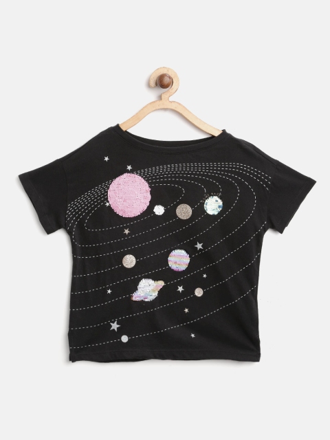 

GAP Girls Flippy Sequin Graphic T-shirt, Black