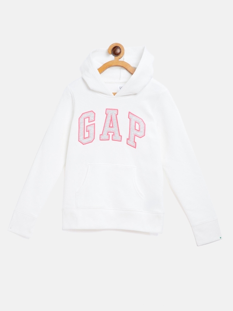

GAP Girls Logo Hoodie Sweatshirt, White
