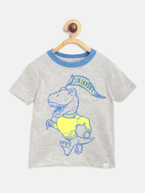 

GAP Boy's Pocket Short Sleeve T-shirt, Grey melange
