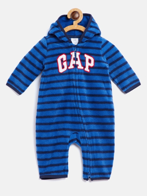 

GAP Baby Boys Graphic Hoodie One-Piece, Blue