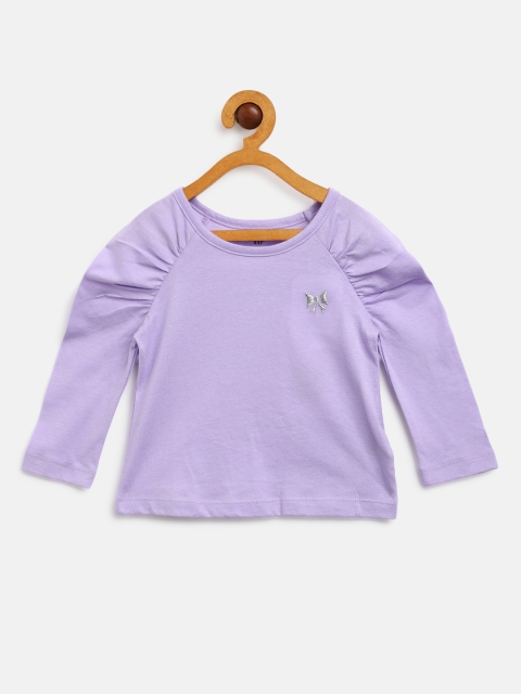

GAP Girl Puff Raglan Sleeve Pure Cotton Top, Lavender