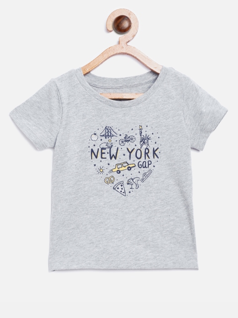 

GAP Girls Graphic Short Sleeve T-Shirt, Grey melange