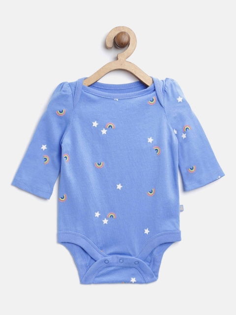 

GAP Baby Girls Print Long Sleeve Bodysuit, Blue