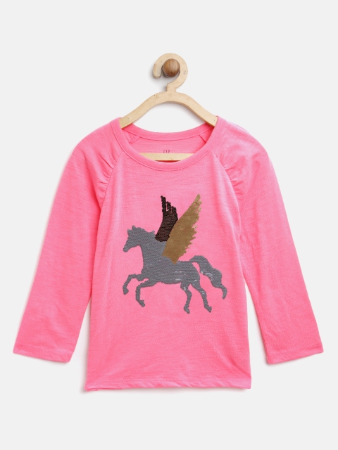 

GAP Girls Flippy Sequin Graphic T-shirt, Pink