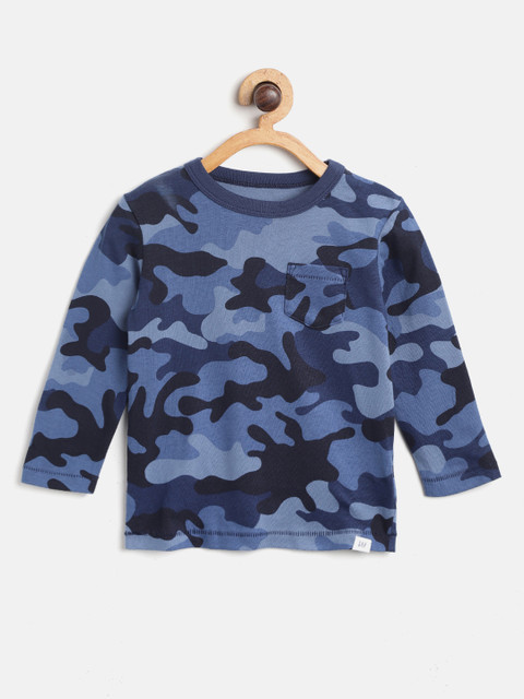 

GAP Boys Camo Long Sleeve T-shirt, Blue