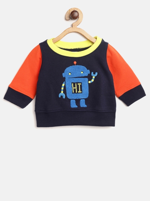 

GAP Baby Boy Graphic Raglan Sweatshirt, Navy blue