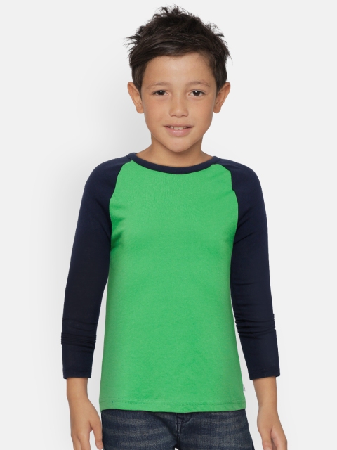 

GAP Boy's Long Sleeve Raglan T-Shirt, Green