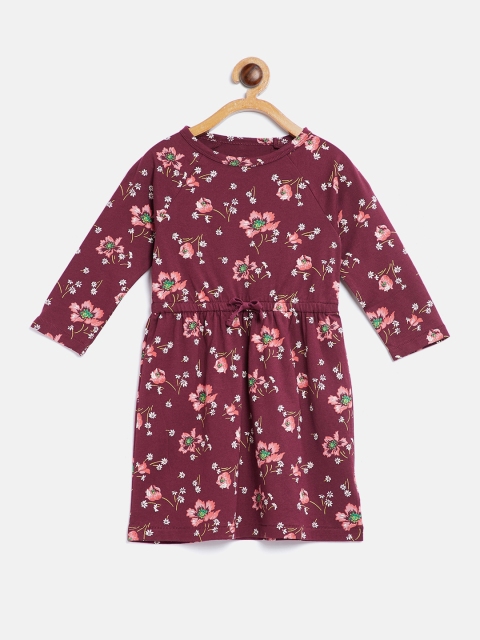 

GAP Girls Floral Long Sleeve Dress, Burgundy