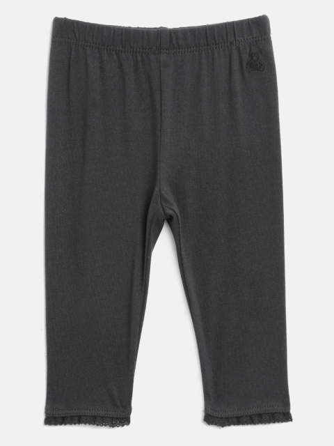 

GAP Baby Girls Lace-Trim Leggings, Black