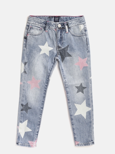 

GAP Girl's Star Print Jeans with Fantastiflex, Blue