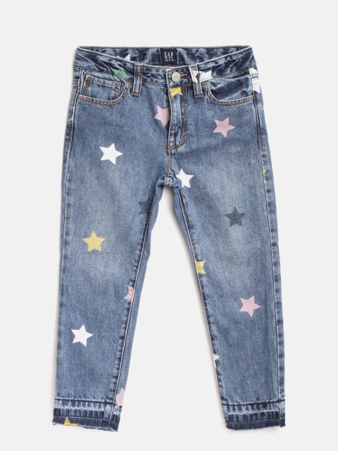 

GAP Girl's Star Print Jeans with Fantastiflex, Blue