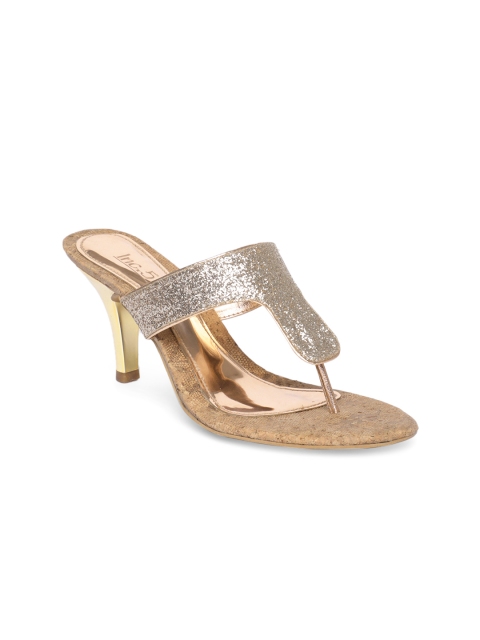

Inc 5 Women Rose Gold Embellished Heeled Sandals