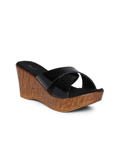 

Inc 5 Women Black Solid Sandals