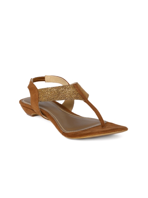 

Inc 5 Women Brown Solid Open Toe Flats