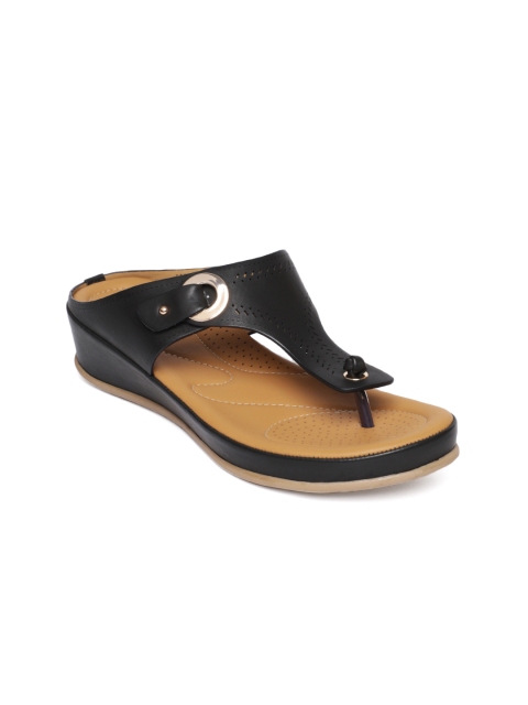 

Inc 5 Women Black Solid Open Toe Flats