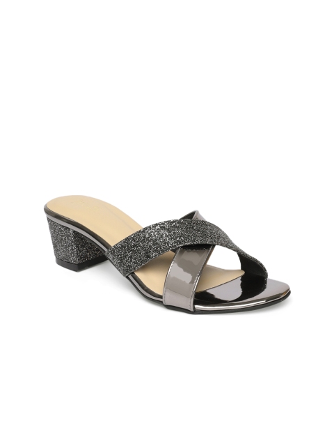 

Inc 5 Women Gunmetal-Toned Solid Heels, Metallic