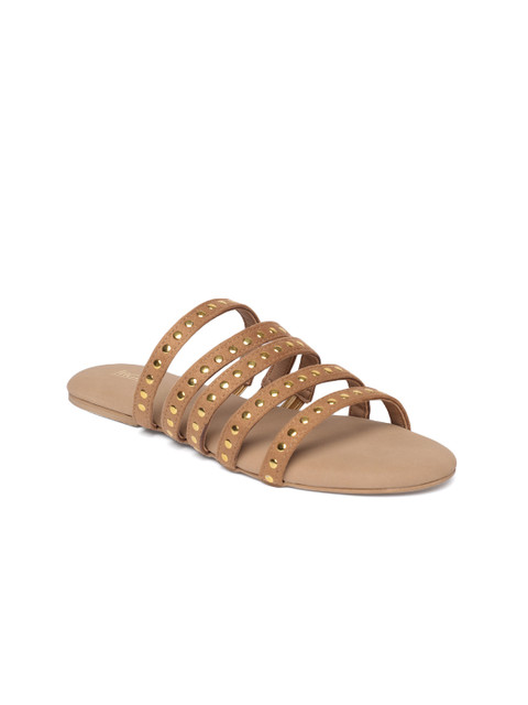 

Inc 5 Women Beige Embellished Open Toe Flats