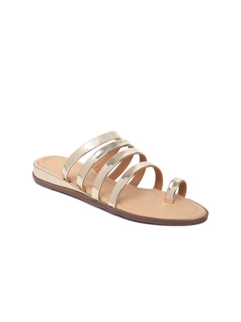 

Inc 5 Women Gold-Toned Solid One Toe Flats