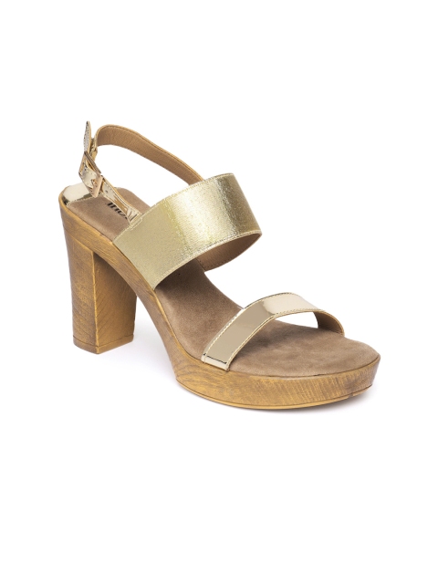 

Inc 5 Women Gold-Toned Solid Platform Sandals