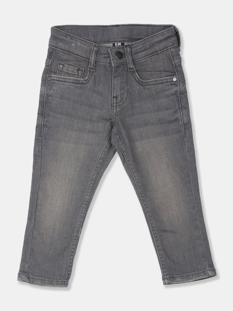 

Flying Machine Boys Grey Skinny Fit Mid-Rise Clean Look Stretchable Jeans
