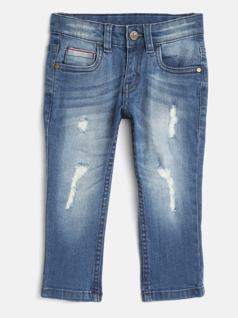 

Flying Machine Boys Blue Skinny Fit Mid-Rise Mildly Distressed Stretchable Jeans