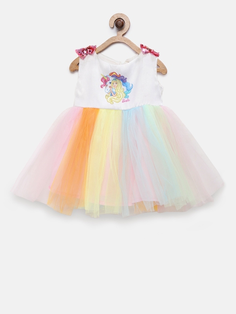 

Barbie by Many Frocks & Girls Multicoloured Printed Empire Dress, Multi
