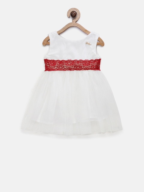 

Barbie by Many Frocks & Girls White Empire Dress