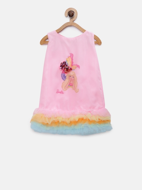 

Barbie by Many Frocks & Girls Pink A-Line Dress