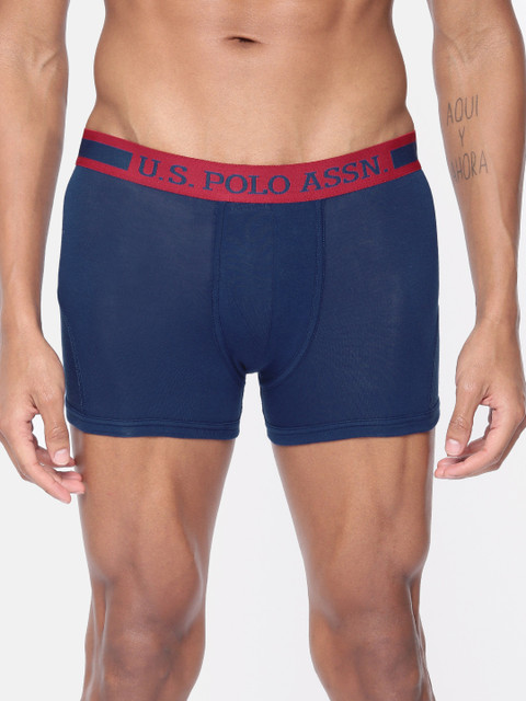 

U.S. Polo Assn. Men Navy Blue Solid Trunks Z9I101-656-PL