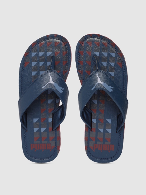 

Puma Men Navy Blue Ketava Graphic Gu Idp Printed Thong Flip-Flops