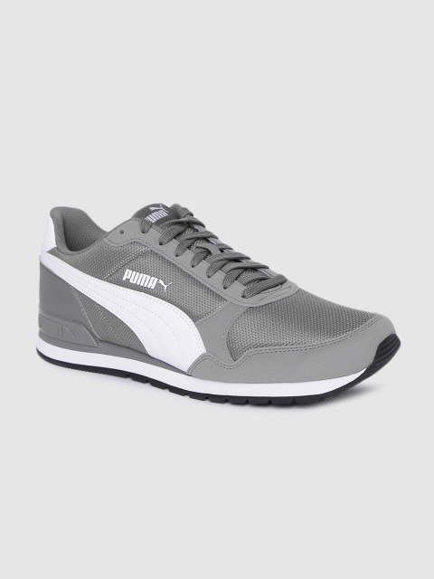 

Puma Unisex Grey & White St Runner V2 Sneakers