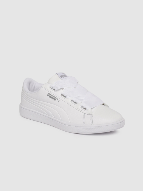 

Puma Women White Vikky V2 Ribbon Core Sneakers