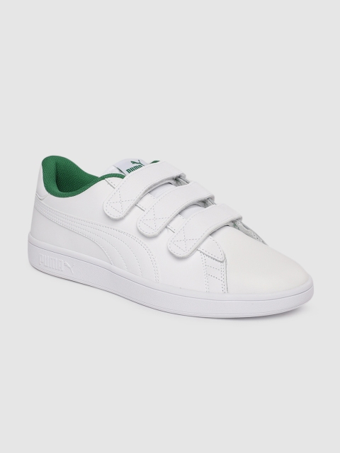 

Puma Unisex White Smash V2 V Leather Sneakers