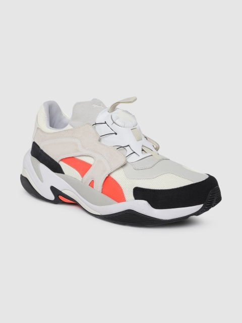 

Puma Unisex Off-White & Orange Thunder Disc Sneakers