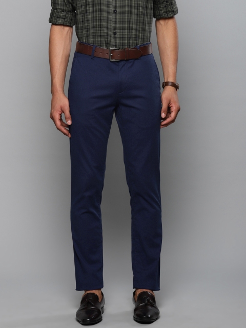 

Louis Philippe Sport Men Navy Blue Slim Fit Solid Smart Casual Trousers