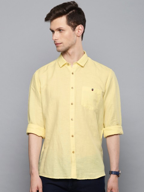

Louis Philippe Jeans Men Yellow Slim Fit Solid Casual Shirt