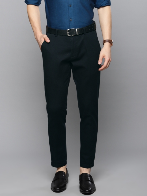 

Louis Philippe Sport Men Navy Blue Tapered Fit Solid Regular Trousers