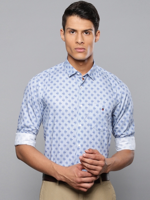 

Louis Philippe Sport Men Blue Super Slim Fit Printed Casual Shirt