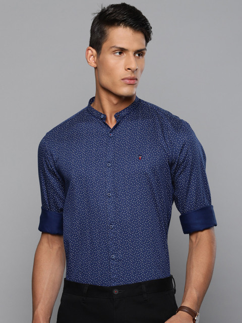 

Louis Philippe Sport Men Navy Blue Slim Fit Printed Casual Shirt