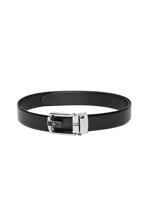

Louis Philippe Men Black Reversible Leather Belt