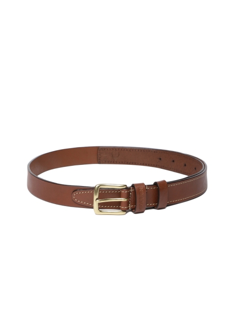 

Hidesign Men Tan Brown Leather Solid Belt
