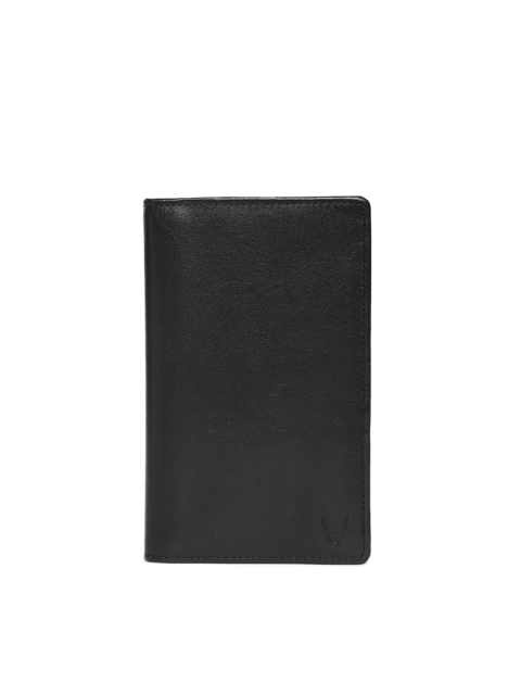 

Hidesign Men Black Solid Two Fold Leather Wallet