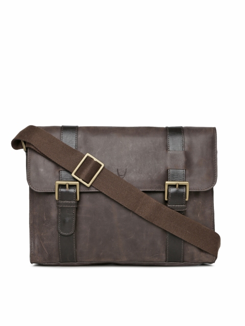 

Hidesign Men Brown Solid Leather Messenger Bag