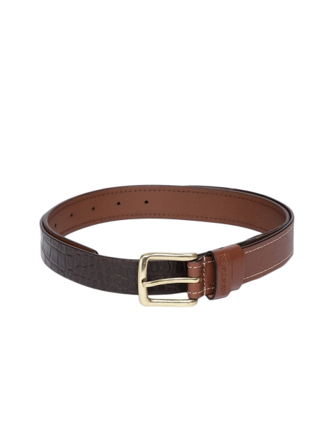 

Hidesign Men Brown Textured Leather Belt