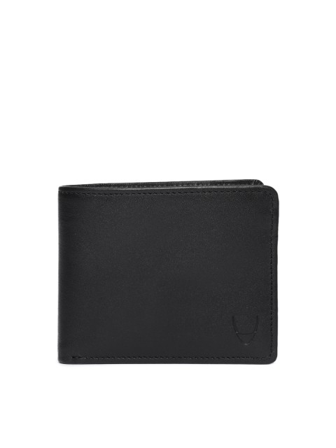 

Hidesign Men Black Leather Two Fold Wallet